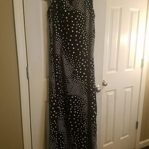 Maxi Dress Black and White Polka dot